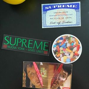 Supreme pack of four assorted stickers